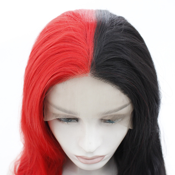 Hot Selling Red/Black Color Synthetic Wigs 24 Inch - Picture 3 of 6